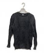 Hysteric Glamour×original Bluesヒステリックグラマー×オリジナルブルース）の古着「スカルジャガードニット」｜ブラック