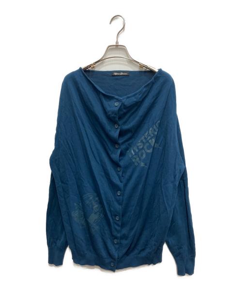 Hysteric Glamour（ヒステリックグラマー）Hysteric Glamour (ヒステリックグラマー) SCRATCH pt カーディガン ブルー サイズ:Freeの古着・服飾アイテム