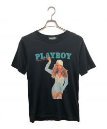 Hysteric Glamour×PLAY BOY（ヒステリックグラマー×プレイボーイ）の古着「APRIL 1993 COVER Tシャツ（エイプリル 1993 カバー Tシャツ）」｜ブラック