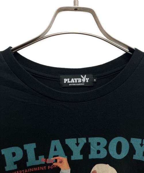 Hysteric Glamour（ヒステリックグラマー）Hysteric Glamour (ヒステリックグラマー) PLAY BOY (プレイボーイ) APRIL 1993 COVER Tシャツ（エイプリル 1993 カバー Tシャツ） ブラック サイズ:Sの古着・服飾アイテム