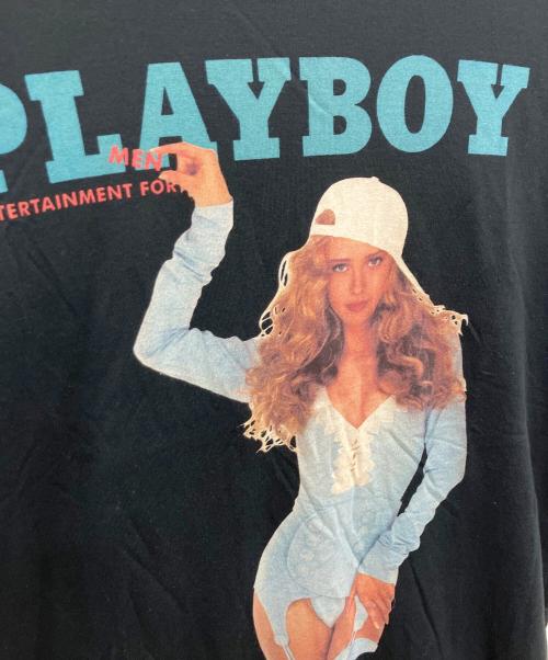 Hysteric Glamour（ヒステリックグラマー）Hysteric Glamour (ヒステリックグラマー) PLAY BOY (プレイボーイ) APRIL 1993 COVER Tシャツ（エイプリル 1993 カバー Tシャツ） ブラック サイズ:Sの古着・服飾アイテム