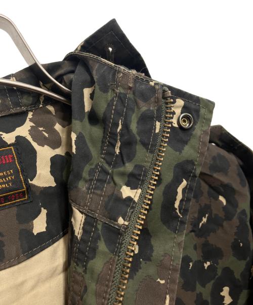 Hysteric Glamour（ヒステリックグラマー）Hysteric Glamour (ヒステリックグラマー) HYSTERIC LIVE フーデットコート グリーン×ブラウン サイズ:Freeの古着・服飾アイテム