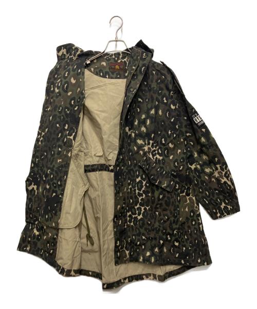 Hysteric Glamour（ヒステリックグラマー）Hysteric Glamour (ヒステリックグラマー) HYSTERIC LIVE フーデットコート グリーン×ブラウン サイズ:Freeの古着・服飾アイテム