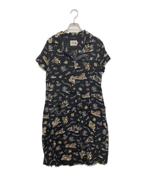 Hysteric Glamour（ヒステリックグラマー）Hysteric Glamour (ヒステリックグラマー) アロハシャツワンピース ブラック サイズ:Mの古着・服飾アイテム