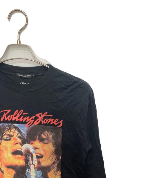 Thee Hysteric XXX（ジィ ヒステリックトリプルエックス）Thee Hysteric XXX (ジィ ヒステリックトリプルエックス) ROLLING STONES (ローリングストーンズ) 70S プリント リブ付Tシャツ ブラック サイズ:XSの古着・服飾アイテム