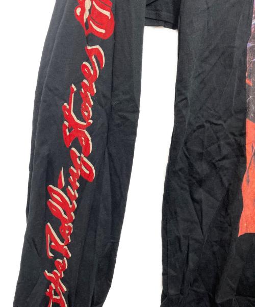 Thee Hysteric XXX（ジィ ヒステリックトリプルエックス）Thee Hysteric XXX (ジィ ヒステリックトリプルエックス) ROLLING STONES (ローリングストーンズ) 70S プリント リブ付Tシャツ ブラック サイズ:XSの古着・服飾アイテム