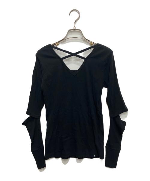Hysteric Glamour（ヒステリックグラマー）Hysteric Glamour (ヒステリックグラマー) ガールプリントリブカットソー ブラック サイズ:freeの古着・服飾アイテム