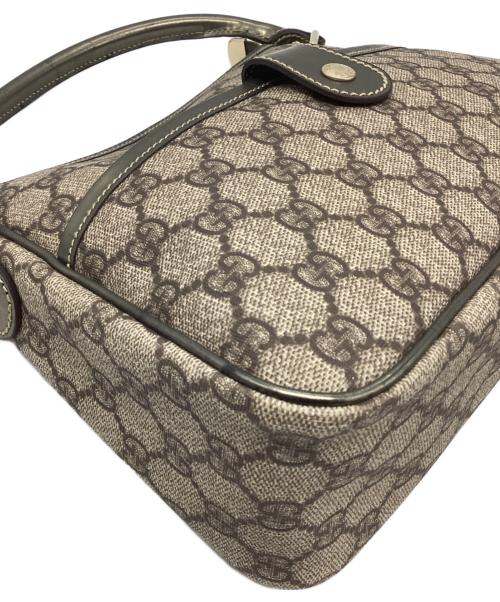 GUCCI（グッチ）GUCCI (グッチ) GGスプリーム ハンドバッグ ベージュ×ゴールドの古着・服飾アイテム