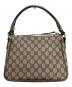 GUCCI (グッチ) GGスプリーム ハンドバッグ ベージュ×ゴールド：25000円