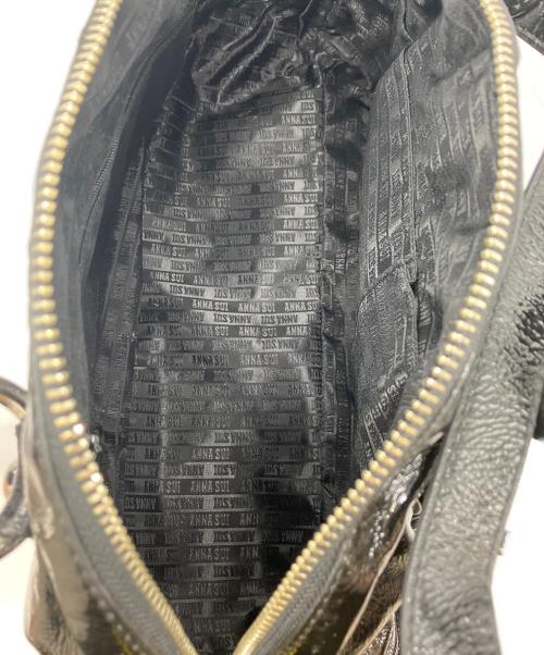 ANNA SUI（アナスイ）ANNA SUI (アナスイ) エナメルトートバッグ ブラックの古着・服飾アイテム