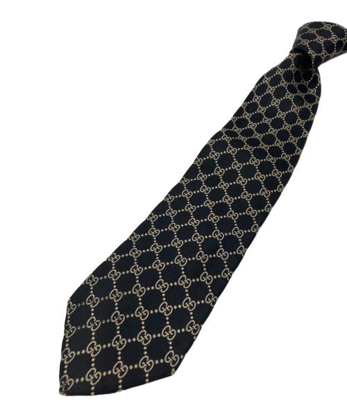 GUCCI（グッチ）GUCCI (グッチ) GG柄ネクタイ ブラック サイズ:表記無しの古着・服飾アイテム
