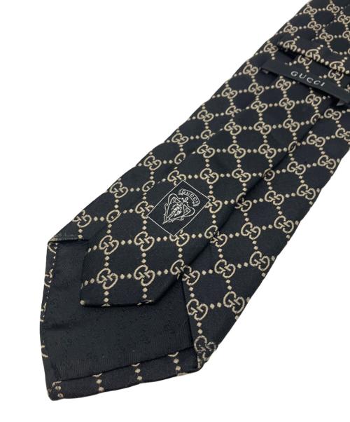 GUCCI（グッチ）GUCCI (グッチ) GG柄ネクタイ ブラック サイズ:表記無しの古着・服飾アイテム