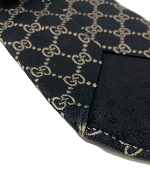 GUCCI（グッチ）GUCCI (グッチ) GG柄ネクタイ ブラック サイズ:表記無しの古着・服飾アイテム