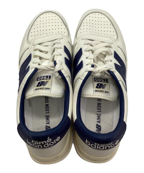 NEW BALANCE（ニューバランス）NEW BALANCE (ニューバランス) Aime Leon Dore (エメ レオン ドレ) コラボT500ローカットスニーカー ホワイト サイズ:26の古着・服飾アイテム