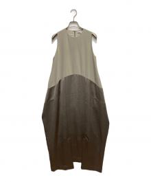 UN3D.（アンスリード）の古着「COCOON NO SLEEVE」｜ベージュ×カーキ