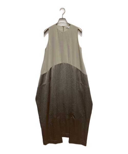 UN3D.（アンスリード）UN3D. (アンスリード) COCOON NO SLEEVE ベージュ×カーキ サイズ:36の古着・服飾アイテム