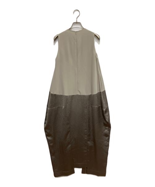 UN3D.（アンスリード）UN3D. (アンスリード) COCOON NO SLEEVE ベージュ×カーキ サイズ:36の古着・服飾アイテム