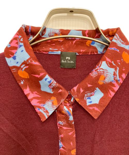 PS Paul Smith（ＰＳポールスミス）PS Paul Smith (ＰＳポールスミス) 切替ウールシャツ ボルドー サイズ:Mの古着・服飾アイテム