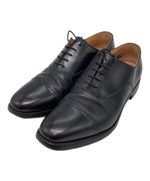 SCOTCH GRAIN（スコッチグレイン）SCOTCH GRAIN (スコッチグレイン) ASSURANCE パンチドキャップトゥシューズ ブラック サイズ:24の古着・服飾アイテム