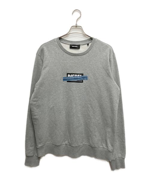 DIESEL（ディーゼル）DIESEL (ディーゼル) プリントスウェット グレー サイズ:Lの古着・服飾アイテム