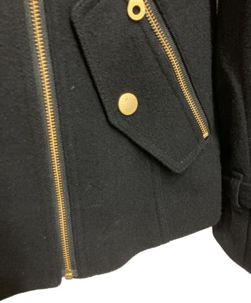 BLUE LABEL CRESTBRIDGE（ブルーレーベルクレストブリッジ）BLUE LABEL CRESTBRIDGE (ブルーレーベルクレストブリッジ) ウールダブルライダースジャケット ブラック サイズ:38の古着・服飾アイテム