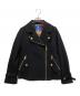 BLUE LABEL CRESTBRIDGE（ブルーレーベルクレストブリッジ）の古着「ウールダブルライダースジャケット」｜ブラック