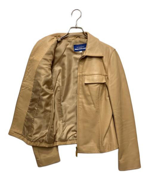 BURBERRY BLUE LABEL（バーバリー ブルー レーベル）BURBERRY BLUE LABEL (バーバリー ブルー レーベル) レザージャケット ベージュ サイズ:38の古着・服飾アイテム