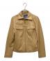 BURBERRY BLUE LABEL（バーバリー ブルー レーベル）の古着「レザージャケット」｜ベージュ