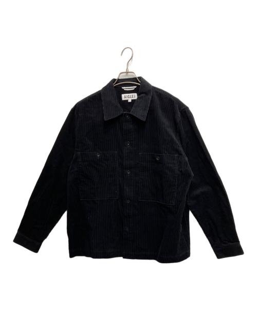 AIGLE（エーグル）AIGLE (エーグル) ビッグポケットシャツジャケット ブラック サイズ:Lの古着・服飾アイテム