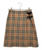 BURBERRY BLUE LABELバーバリー ブルー レーベル）の古着「ラップスカート」｜ベージュ