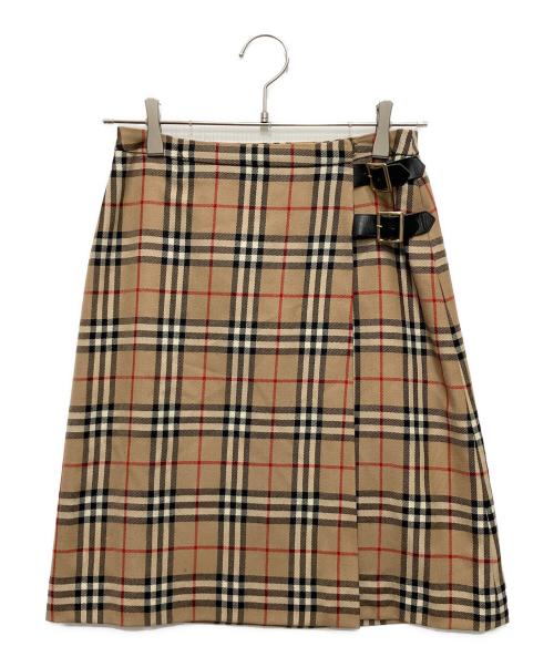 BURBERRY BLUE LABEL（バーバリー ブルー レーベル）BURBERRY BLUE LABEL (バーバリー ブルー レーベル) ラップスカート ベージュ サイズ:36の古着・服飾アイテム