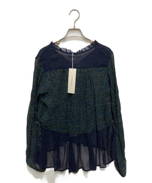 ne quittez pas（ヌキテパ）ne quittez pas (ヌキテパ) 花柄シアーブラウス ネイビー サイズ:不明の古着・服飾アイテム