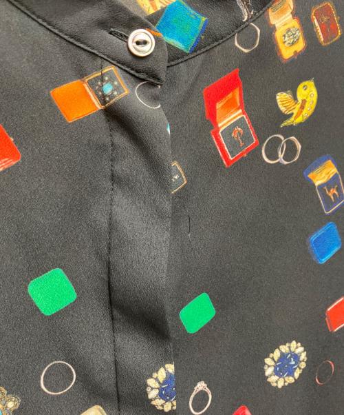 PS Paul Smith（ＰＳポールスミス）PS Paul Smith (ＰＳポールスミス) 総柄ブラウス ブラック サイズ:40の古着・服飾アイテム