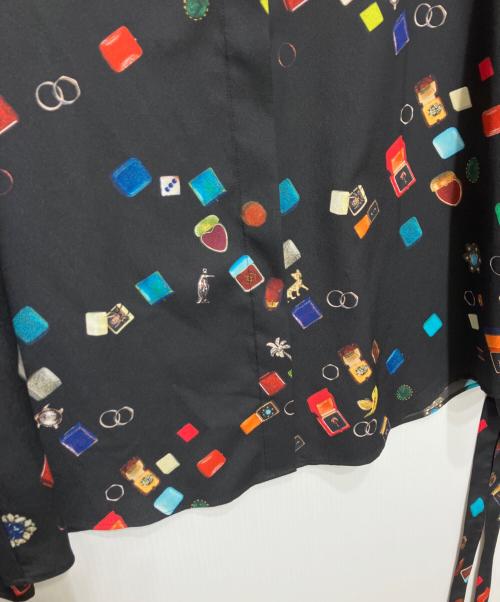 PS Paul Smith（ＰＳポールスミス）PS Paul Smith (ＰＳポールスミス) 総柄ブラウス ブラック サイズ:40の古着・服飾アイテム