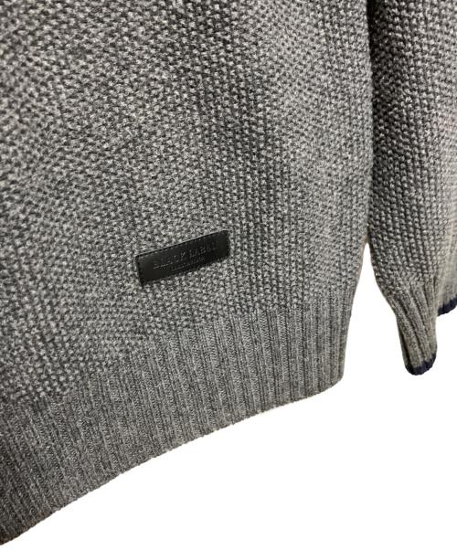 BLACK LABEL CRESTBRIDGE（ブラックレーベル クレストブリッジ）BLACK LABEL CRESTBRIDGE (ブラックレーベル クレストブリッジ) ニットジャケット グレー サイズ:LLの古着・服飾アイテム