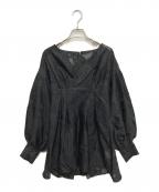 ackaエーシーケーエー）の古着「jacquard mini dress」｜ブラック