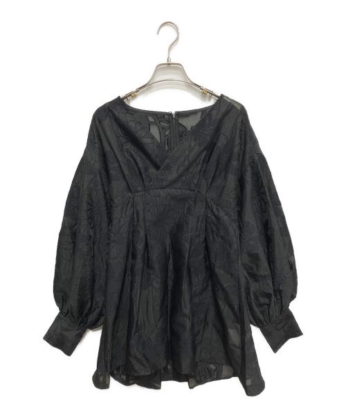 acka（エーシーケーエー）acka (エーシーケーエー) jacquard mini dress ブラック サイズ:freeの古着・服飾アイテム