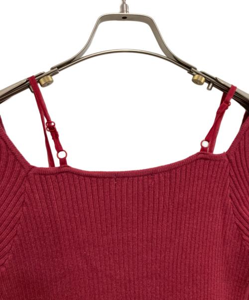 Resexxy（リゼクシー）Resexxy (リゼクシー) シアードッキングツイードニットワンピース レッド サイズ:FREEの古着・服飾アイテム