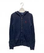 RALPH LAURENラルフローレン）の古着「ケーブルジップパーカー」｜ネイビー