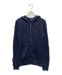 RALPH LAUREN（ラルフローレン）の古着「ケーブルジップパーカー」｜ネイビー