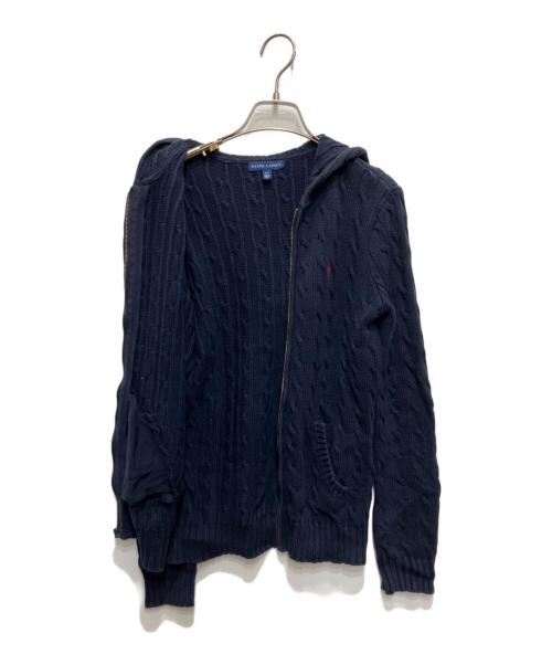 RALPH LAUREN（ラルフローレン）RALPH LAUREN (ラルフローレン) ケーブルジップパーカー ネイビー サイズ:Sの古着・服飾アイテム