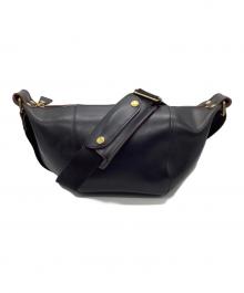 ART BROWN（アートブラウン）の古着「レザーショルダーバッグ」｜ブラック