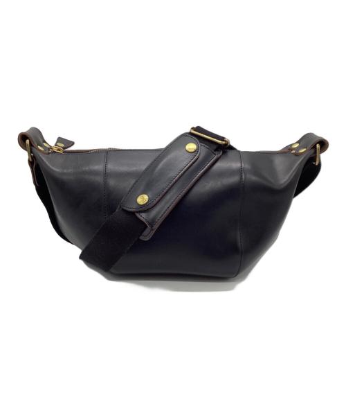 ART BROWN（アートブラウン）ART BROWN (アートブラウン) レザーショルダーバッグ ブラックの古着・服飾アイテム