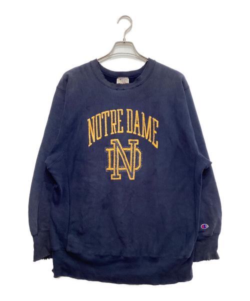 Champion REVERSE WEAVE（チャンピオン リバース ウィーブ）Champion REVERSE WEAVE (チャンピオン リバース ウィーブ) プリントスウェット/リバースウィーブ ネイビー サイズ:XLの古着・服飾アイテム