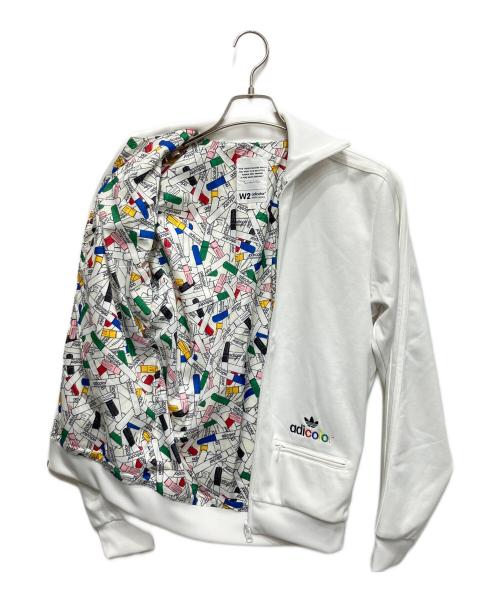 adidas（アディダス）adidas (アディダス) リバーシブルトラックジャケット ホワイト サイズ:XSの古着・服飾アイテム