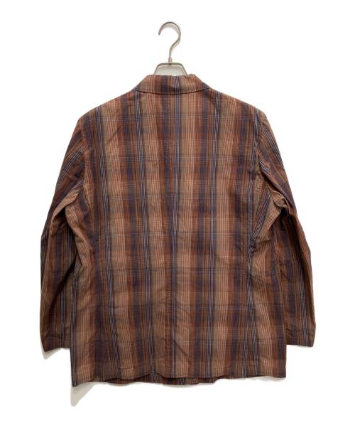 BEAMS PLUS（ビームスプラス）BEAMS PLUS (ビームスプラス) チェックダブルジャケット ブラウン サイズ:XL 未使用品の古着・服飾アイテム
