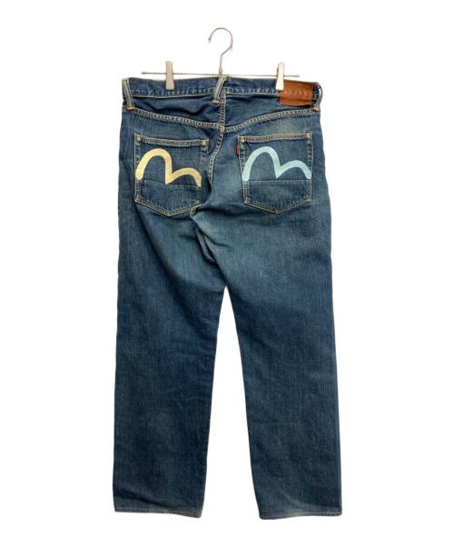 EVISU（エヴィス）EVISU (エヴィス) カモメペイントデニムパンツ インディゴ サイズ:88.5cm (W35)の古着・服飾アイテム