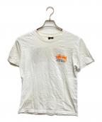 stussyステューシー）の古着「バックロゴプリントTシャツ」｜ホワイト