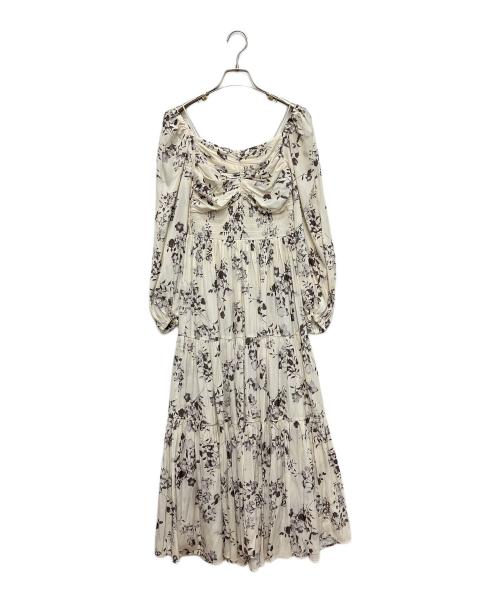 COCODEAL（ココディール）COCODEAL (ココディール) シャーリングティアードフラワーワンピース ベージュ サイズ:1の古着・服飾アイテム