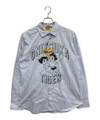 Onitsuka Tigerオニツカタイガー）の古着「コラボLONG SLEEVED SHIRT/ロングスリーブシャツ」｜ブルー